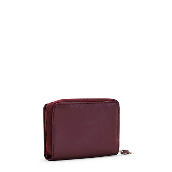 Kipling Money Love Metallic Small Wallet Wallets Burgundy Lacquer | AU 2206WN